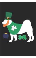Akita Journal - Akita Notebook - St. Patricks's Day Gift for Akita Lovers