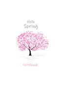 Hello Spring Notebook: 8.5 x 11 inches, Wide ruled, 120 pages, Matte cover(2 Season Notebook)