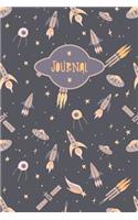 Space Dreams Journal: Wide Ruled 6x9 Notebook For Sci-Fi Fans