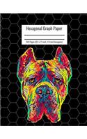 Hexagonal Graph Paper: Organic Chemistry & Biochemistry Notebook, Vibrant Cane Corso Dog Cover, 160 Pages (8.5 x 11 inch, 1/4 inch hexagons)