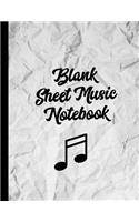 Blank Sheet Music Notebook