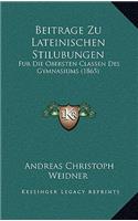 Beitrage Zu Lateinischen Stilubungen