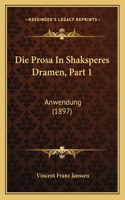 Prosa In Shaksperes Dramen, Part 1