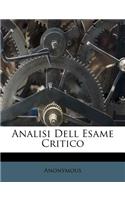 Analisi Dell Esame Critico