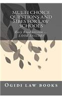 Multi Choice Questions and Mbes for Law Schools: Easy Read Version ... Look Inside!