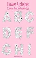 Flower Alphabet Coloring Book for Grown-Ups 1
