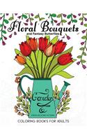 Floral Bouquets and Fantasy Butterflies Coloring Books For Adults