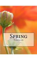 Spring Notebook: Notebook with 150 lined pages