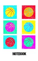 Notebook: Notizbuch Basketball als Geschenkidee für Basketball Spieler / 6x9 Zoll 120 Seiten kariert / Tagebuch oder Notizheft für Basketballspielerin