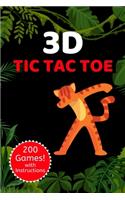 3D Tic Tac Toe: Three Dimensional Classic Game Activity Book Dabbing Tiger Edition - For Kids and Adults - Novelty Themed Gifts - Travel Size