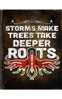 Storms Make Trees Take Deeper Roots: Kenya Flag Customized Personalized Gift for Kenyan Coworker Friend Planner Daily Weekly Monthly Undated Calendar Organizer Journal