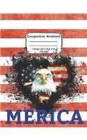 MERICA COMPOSITION NOTEBOOK College Ruled 7.44