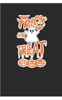 Trick Or Treat: Graph Paper Notebook (6" x 9" - 120 pages) Halloween Themed Notebook for Gift / Daily Activity Journals / Diary