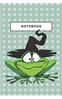 Notebook: Frog Witch Notebooks And Journal Soft Cover Lined Animal Cute Pet Composition Book Planner Funny Face