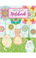 Crazy Cat Lady, Cute pastel colored illustrated Notebook