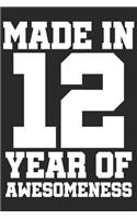 Made in 12 Year of Awesomeness