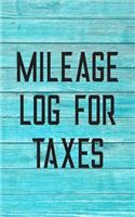 Mileage Log For Taxes