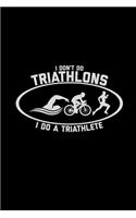 I don't do triathlons triathlete