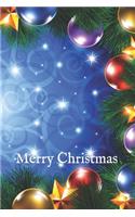 Merry Christmas Notebook, Cristmas Journal, Christmas Diary, Santa Claus - One Subject - 120 Pages: 6x9 in