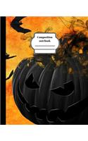 Composition Notebook: Halloween Spooky Pumpkin
