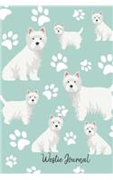 Westie Journal: Cute Dog Breed Journal Lined Paper(45 Dog Journals)