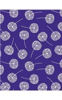 My Big Fat Bullet Journal Dandelions on Purple: Jumbo Sized Graph Design Bullet Notebook Journal - 300 Plus Numbered Pages with 300 Graph Style Grid Pages, 6 Index Pages and 2 Key Pages in Large 8.5 X 11 Size