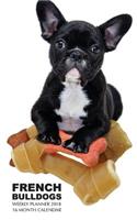 French Bulldogs Weekly Planner 2018