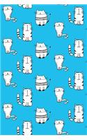Journal Notebook For Cat Lovers Sketchy Cats Pattern 2: 110 Page Plain Blank Journal For Drawing, Writing, Doodling In Portable 6 x 9 Size.(7 Wordworthy Series Unlined)