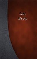 List Book: Blank with Numbered Pages, Memo Book, 5x8, 100 Pages