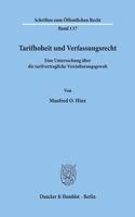 Tarifhoheit Und Verfassungsrecht