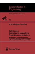 Optimization: Methods and Applications, Possibilities and Limitations