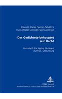 Das Gedichtete Behauptet Sein Recht