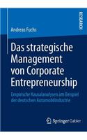 Das Strategische Management Von Corporate Entrepreneurship