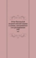 Otchet Vasilskoj uezdnoj zemskoj upravy o summah, nahodivshihsya v ee rasporyazhenii