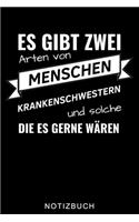 Es Gibt Zwei Arten Von Menschen Krankenschwestern Und Solche Die Es Gerne Wären Notizbuch: A5 TAGEBUCH für Krankenschwestern - Pflege Bücher - Altenpflege - Geschenkidee für zukünftige Pfleger Krankenschwestern - Schichtplaner - Tagebuch