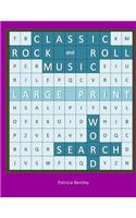 Classic Rock and Roll Music Large Print Word Search