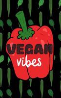 Vegan Vibes: Vegan Vegetarian Notebook Journal Blank Lined (Vegan Gifts for Men Women)