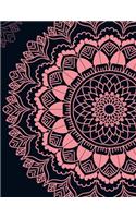 Mandala Abstract Floral Notebook Journal 8.5X11 Lined 120 Pages