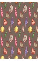 Sea shell notebook violet and pink color