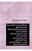 Auswahl Aus Ulfilas Gothischer Bibelubersetzung: Mit Einem Worterbuch Und Mit Einem Grundriss Zur Go