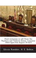 Fluid Inclusions in Salt from the Rayburn and Vacherie Domes, Louisiana: Usgs Open-File Report 79-1675(English)