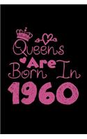 Queens Are Born In 1960 Notebook: Lined Notebook/Journal Gift 120 Pages, 6x9 Soft Cover, Matte Finish, Black Cover