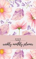 2020 Weekly Monthly Planner: Floral Weekly & Monthly Calendar for 2020 With Extra Space For Notes Watercolor Notebook for Women 136 pages 6x9(1 Romantic Line)