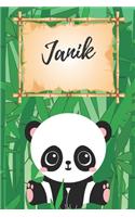 personalisiertes Notizbuch Panda / Malbuch / Kritzelbuch / Tagebuch / Journal / Notizheft / DIN A5 / Geschenke Janik
