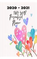 2020-2021 Personalized Planner: Two year Calendar Planner, Dated Daily with US Holiday Yearly Planner Organizer(1 2020-2021 Personalized Planner)