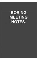 Boring Meeting Notes.