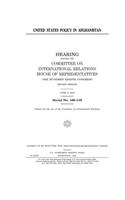 United States policy in Afghanistan