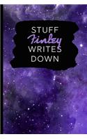 Stuff Finley Writes Down: Personalized Journal / Notebook (6 x 9 inch) with 110 wide ruled pages inside [Purple Cosmos]