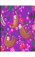 Diary 2020: Purple Sloth 2020 Diary, A Day To A Page Sloth Planner For The Year With To Do List, Cute Sloth 2020 Planner