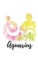 Aquarius: Lined Journal, 150 pages, Design Yellow Pink